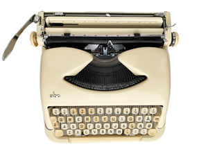 Typewriter Beige ABC  - Working Typewriter - Rare Typewriter